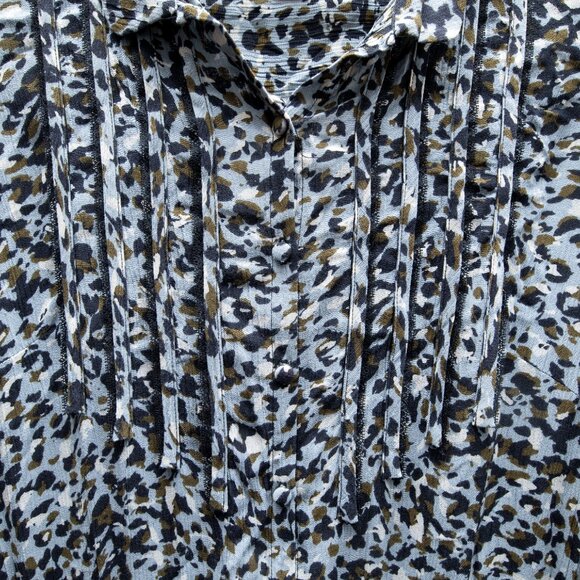 Zadig & Voltaire Leopard Knee Length Dress Raspail Leo Crinkle Dress - Picture 7 of 10